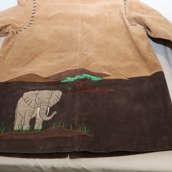 Quacker Factory Women's Safar Suede Full Zip Jacket Size Med NWT Giraffe Tiger - Picture 7 of 10